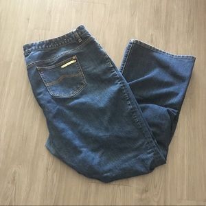 Michael Kors plus size flare cut jeans.